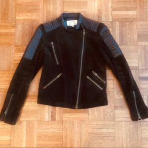 Mango biker suede leather jacket size S